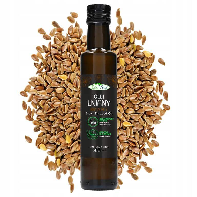 Olej Lniany Brązowy Nierafinowany 3