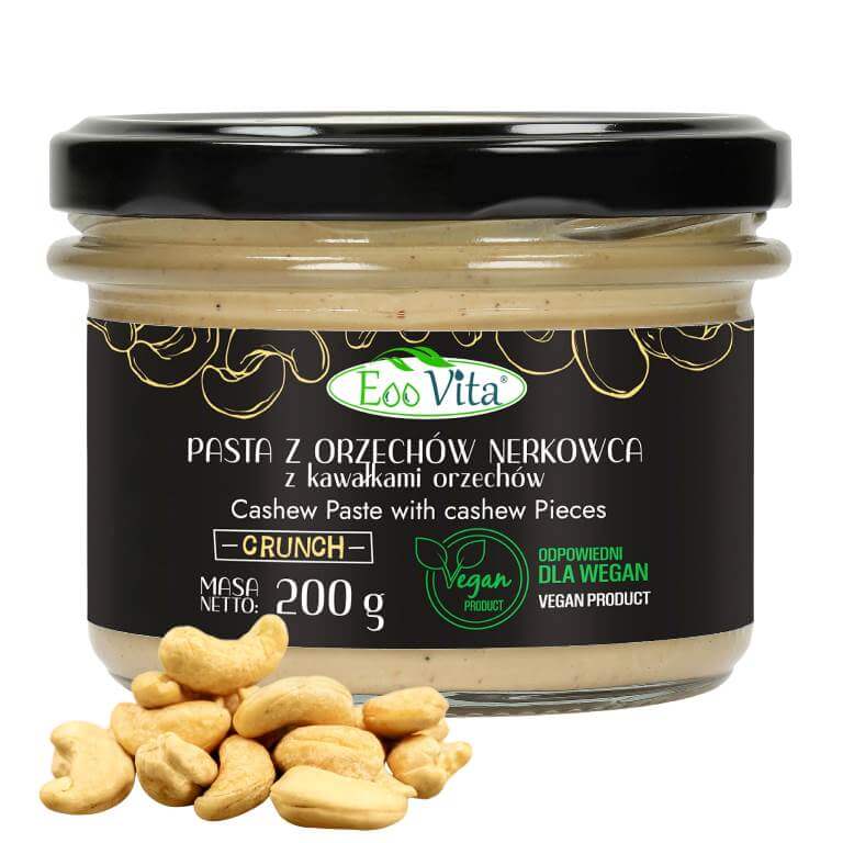 Pasta z orzechów nerkowca z kawałkami