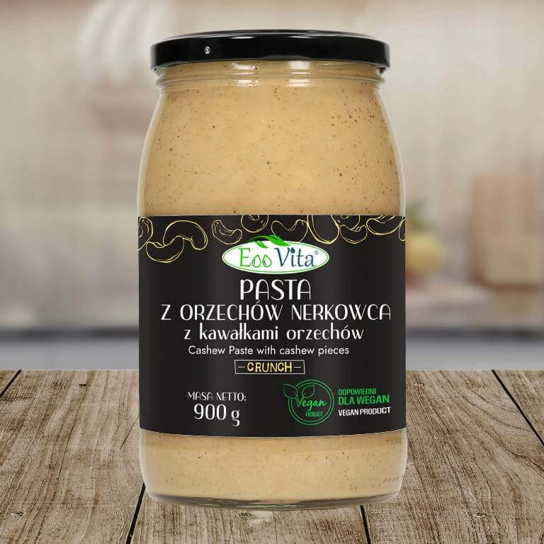 Pasta z orzechów nerkowca z kawałkami