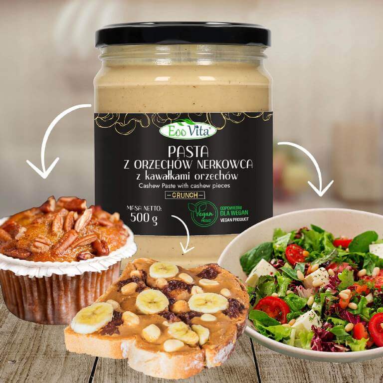 Pasta z orzechów nerkowca z kawałkami