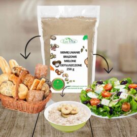 Siemie Lniane Brązowe Mielone Odtłuszczone