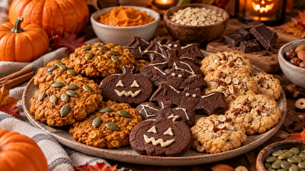 Domowe ciasteczka na Halloween – 3 proste przepisy z dynią, kakao i orzechami